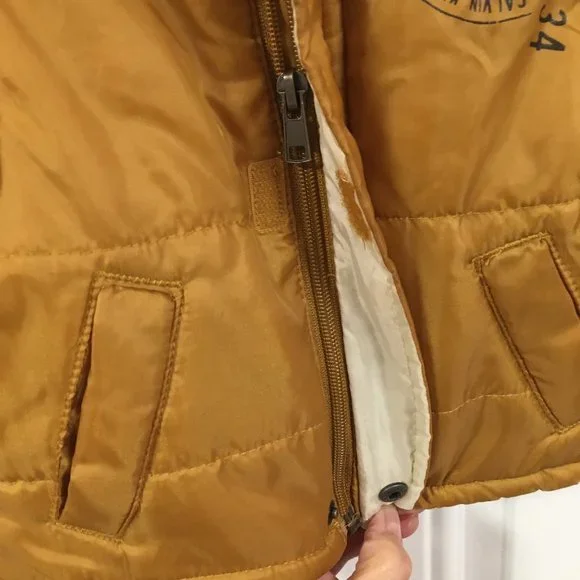 Calvin Klein Jeans Infant Tan Puffer Vest - Size 6/9 Mos - Picture 3 of 10